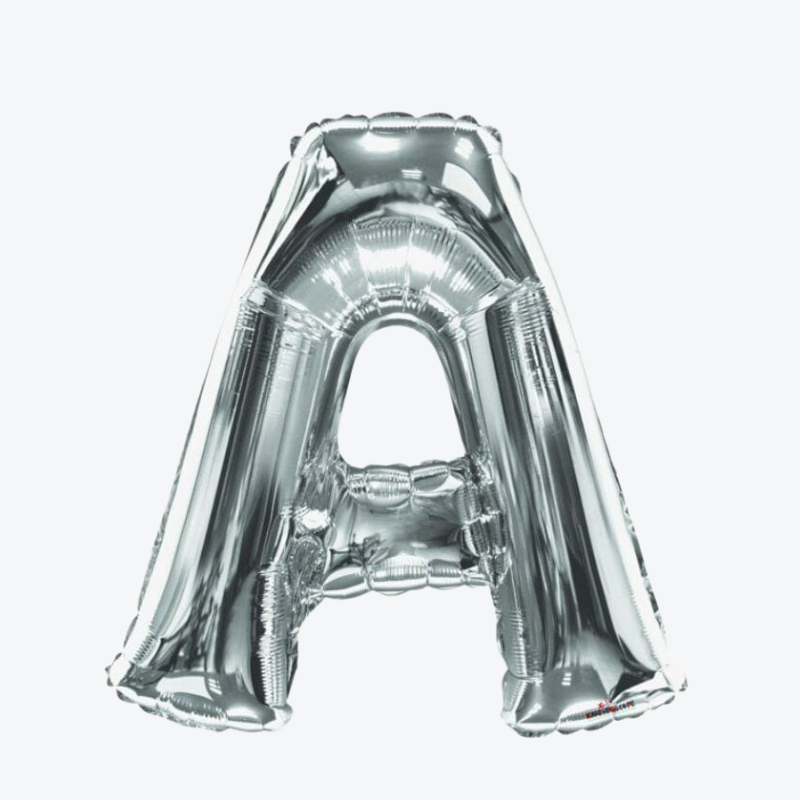 Silver Letters Balloon ( A - Z )