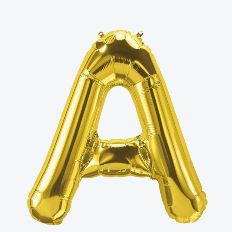 Gold Letters Balloon ( A - Z )