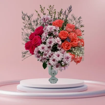 زهور التقدير | فازة زجاجية