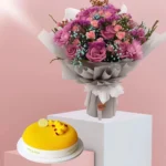 باقة ورود بنفسجية