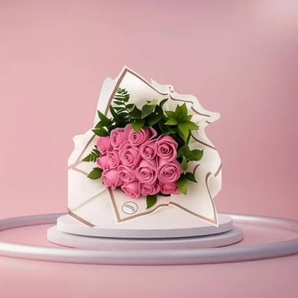 همسات وزخارف – باقة ورد رومانسية وطبيعية